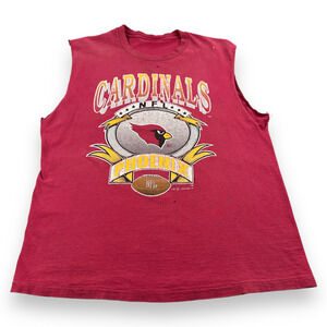 Vintage Arizona Cardinals Shirt Adult LARGE Red 90s NFL Football Chopped